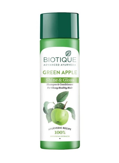 اشتري Biotique Green Apple Shine & Gloss Shampoo and Conditioner, 190ml في الامارات