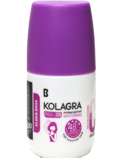 Buy Kolagra Antiperspirant Whitening Roll On Elder Rose 60 ML in Egypt