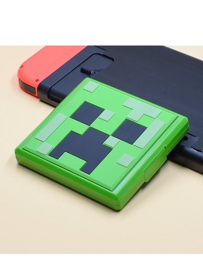 Buy Minecraft Gaming Card Storage Case For Nintendo Switch Green in UAE