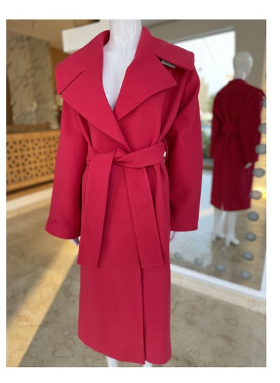 اشتري wool long coat for women winter warm woollen woman في مصر