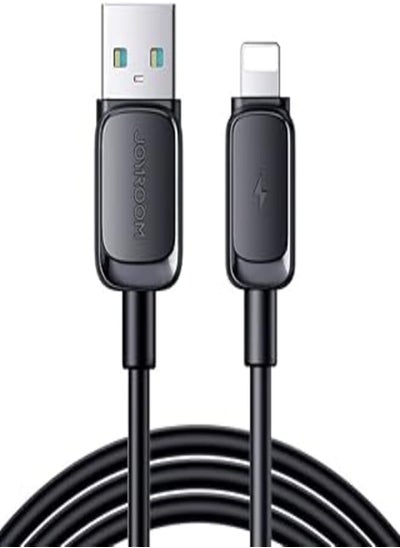 اشتري joy-room S-AL012A14 Multi-Color Series 2.4A USB to 8 Pin Fast Charging Data Cable, Length:1.2m (Black) في مصر