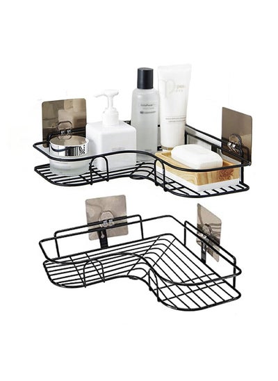 Buy 2 Pack Shower Caddy, Adhesive Bathroom Organizer Shelves for Bathroom Storage and Kitchen, No Drilling, Large Capacity, Rustproof Stainless Steel Inside Shower Rack in UAE