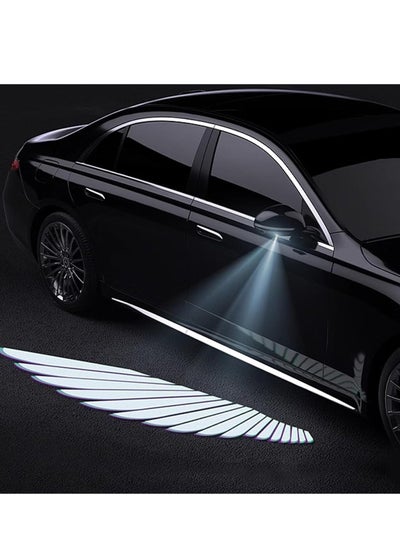 Buy Side Rearview Mirror Welcome Lights, Angel Wing Door LED Universal Projector Light Car Accessories for Sedan SUV Commercial Vehicle, Unlocking/Locking Light on for 15 Seconds, Turning Light On in Saudi Arabia