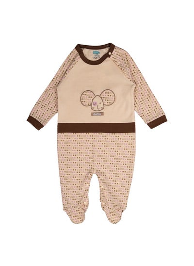 Buy BabiesBasic 100% cotton Printed Long Sleeves Jumpsuit/Romper/Sleepsuit with feet covering for babies in UAE