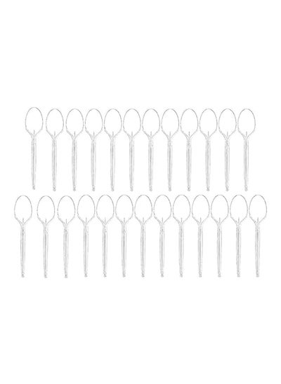 Buy 25 Pcs Plastic Spoons Clear in Egypt