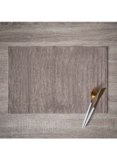 Buy Home Box Atlanta Cotton Ribbed Placemat 48 x 33 cm in Saudi Arabia