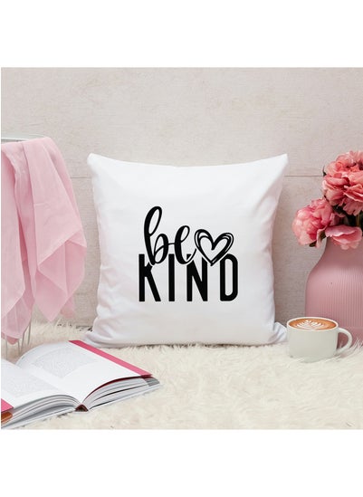 Buy Be Kind Quotes Personalized Pillow, 40x40cm Decorative Throw Pillow by Spoil Your Wall in UAE