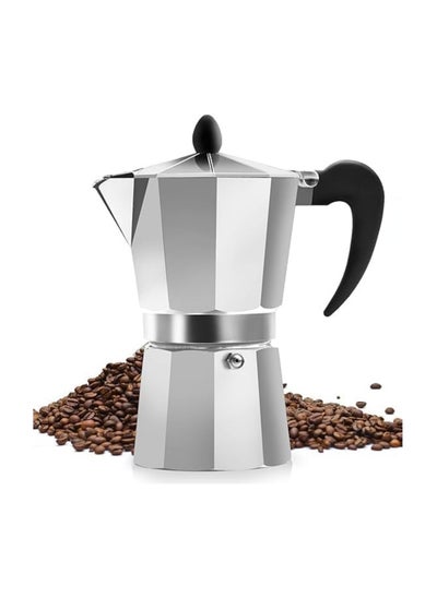 Buy Easy and Quick Clean Classic Espresso Maker with Moka Pot for Delicious Coffee, Silver in Egypt