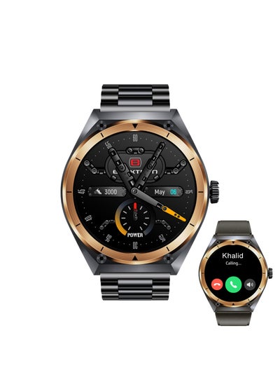 Buy Blaktron Infiniti X1 Smartwatch - 1.43" Amoled Display, Long Battery Life, Bluetooth Calling, Water Resistant, Heart Rate, Sleep Tracking, 100+ Sports, BP, SPO2, Dual Strap Smart Watch (Black) in UAE