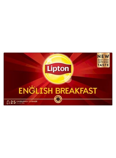 اشتري ليبتون شاي الإفطار الإنجليزي، 25 كيس شاي مغلف في الامارات