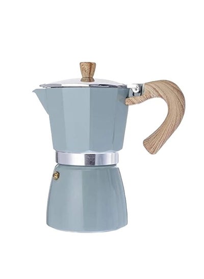 Buy Liying Stovetop Espresso Maker Moka Pot (6cup), Leak-Proof, Perfect for Authentic Cuban & Italian Style Espresso (BLUE) in UAE