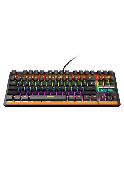 Buy 87 Keys Punk Mechanical Gaming Keyboard Black in UAE