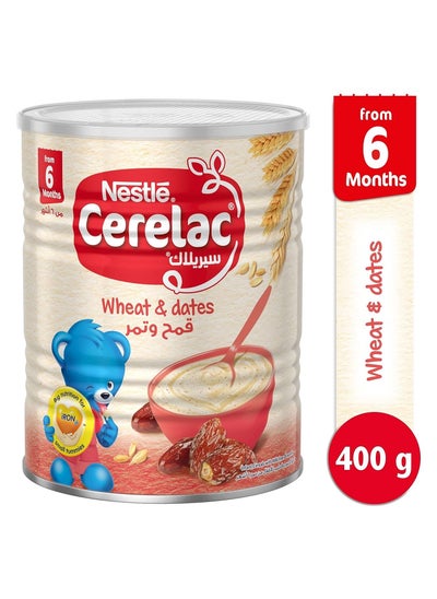 اشتري Cerelac Infant Cereal Wheat & Dates, Tin Pack, 400G في الامارات