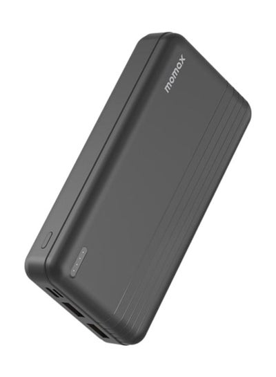 Buy Momax Power Bank iPower with 2 USB-C Ports and USB Port 20000mAh 20W For PD Port - Black in Saudi Arabia