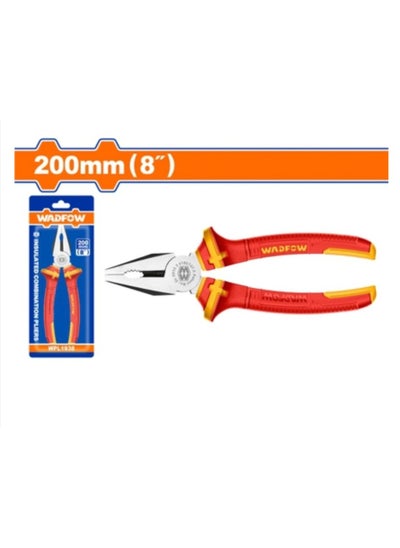 Buy Wadfow Orange Insulated Combination Pliers - 200mm (WPL1938) in UAE