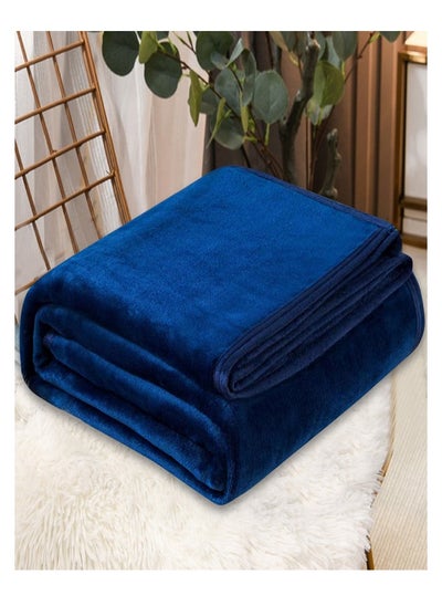 Buy Plain Velvet Blanket for Air Conditioning and Winter Bliss - Ideal for Home, Travel, and More (200x230cm) in UAE