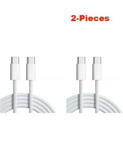 Buy 2-Pieces iPhone Fast Charging Cord Type C to Type C Cable for iPhone 15 Pro max/15 Pro/15 plus/15 2M in UAE