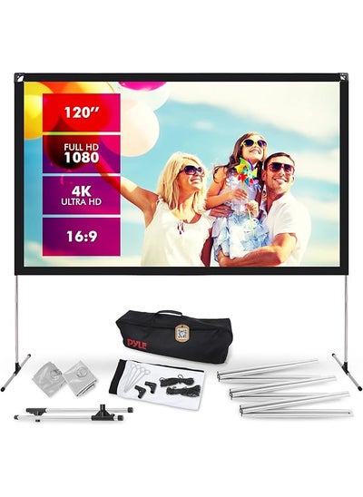 اشتري Projector Screen With Stand 120" 16 9 Hd 4K Portable Lightweight Freestanding Foldable Indoor Outdoor Movie Projection Display With Frame For Home Theater في السعودية