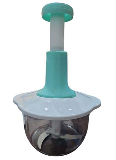 Buy Manual Vegetable and Fruit Chopper with Stainless Steel Blades 2L in Saudi Arabia