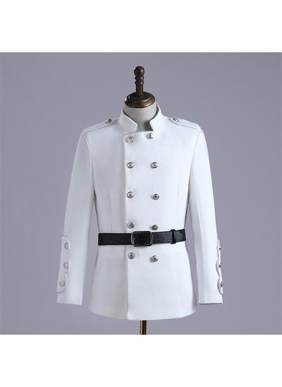 Buy Mens Casual Blazer Host Singer Stage OutfitWhite White in Saudi Arabia