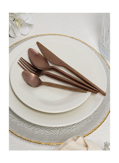 اشتري Luke 24-Piece Matte Cutlery Set, Copper في الامارات