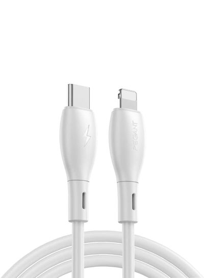 Buy 1M Lightning Cable for iPhone, Fast Charging with Power Delivery, Liquid Silicon in UAE