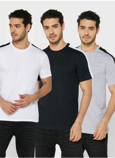 Buy 3 Pack Panel T-Shirts in UAE