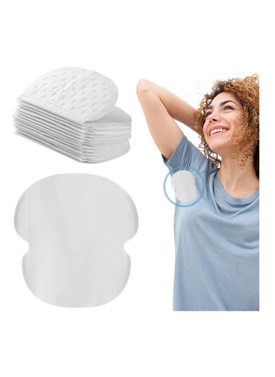 Buy Underarm Sweat Pads,(100 Packs)premium quality Fight Hyperhidrosis for Men and Women Comfortable Unflavored, Non Visible, Extra Adhesive, Disposable Non Sweat Armpit Protection in UAE