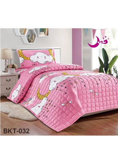 Buy Compressed bed comforter set consisting of 3 pieces, children's drawings in Saudi Arabia