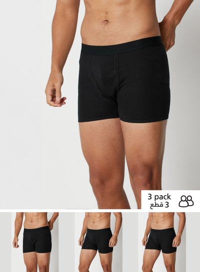 Buy 3 Pack Contrast Band Trunks With Antibacterial Finish in Saudi Arabia