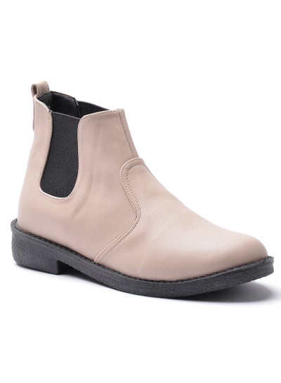 Buy Boots For Women Leather  -Beige in Egypt