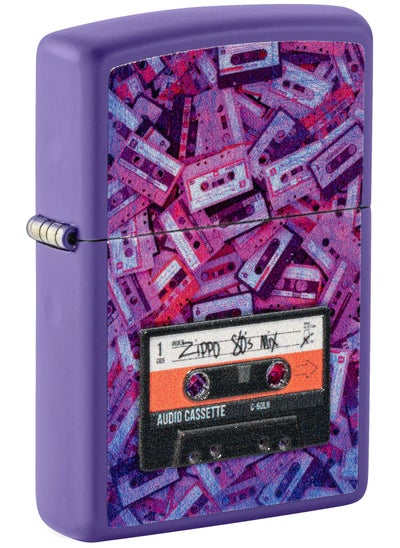 Buy Zippo 48521 237 Cassette Tape Design Purple Matte Windproof Lighter in UAE