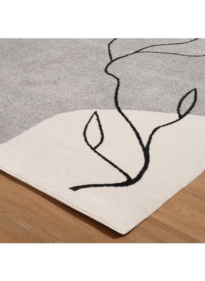 Buy Puebla Microfiber Rug 160X230Cm - Grey in UAE