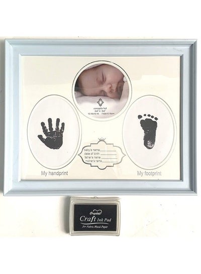 Buy Concept In Time Babyprints Newborn Keepsake Baby Handprint And Footprint Photo Frame Kit With An Included Cleantouch Ink Pad To Create Baby'S Prints A Perfect Baby Shower (Blue) in Saudi Arabia