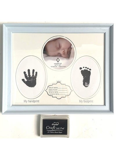 اشتري Concept In Time Babyprints Newborn Keepsake Baby Handprint And Footprint Photo Frame Kit With An Included Cleantouch Ink Pad To Create Baby'S Prints A Perfect Baby Shower (Blue) في الامارات