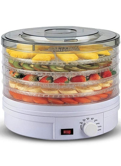 اشتري Eacam Electric Food Dehydrator, Food Dryer Herb Dryer 5 Tier Tray Fruit Dryer Beef Jerky with Adjustable Thermostat في الامارات