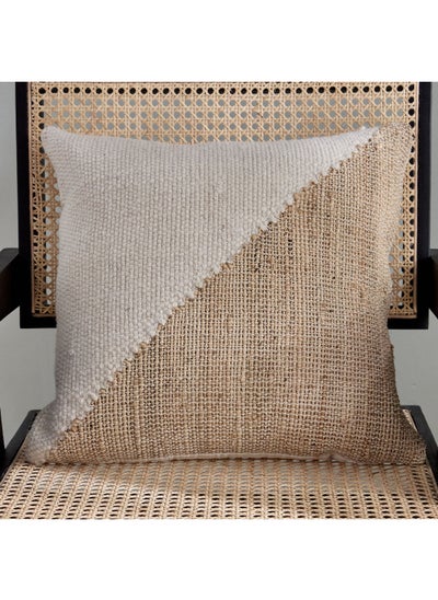 Buy Mosaic Jute Diagonal Filled Cushion 45 x 45 cm in UAE