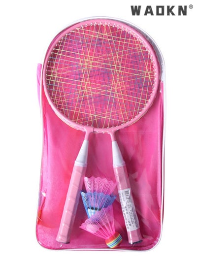 اشتري Badminton Racket Badminton Racket for Children 1 Pair, Shuttlecocks Racquet Sports Set  Nylon Alloy Durable Badminton Racquet Set for Kids Indoor/Outdoor Sport Game（Including 3 Badminton and Bag） في السعودية