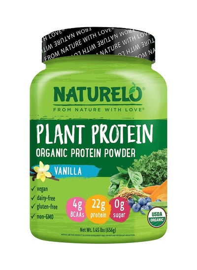 Buy Plant Protein - Organic Protein Powder, 656 grams, 20 Servings - Vanilla in UAE