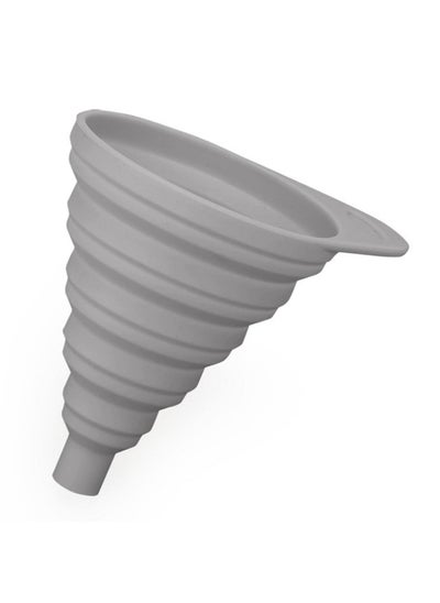 Buy Silicone Collapsible Funnel Set of 2 Grey in UAE