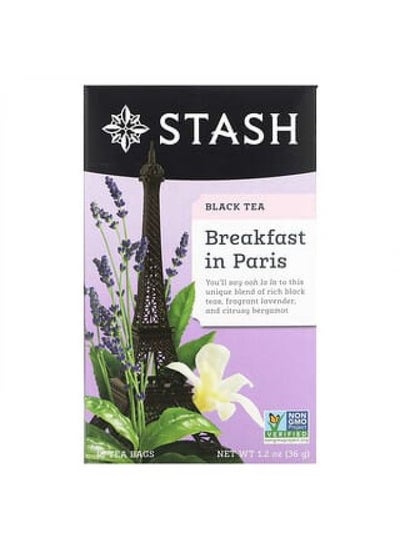 Buy Stash Tea, Black Tea, Breakfast in Paris, 18 Tea Bags, 1.2 oz (36 g) in UAE