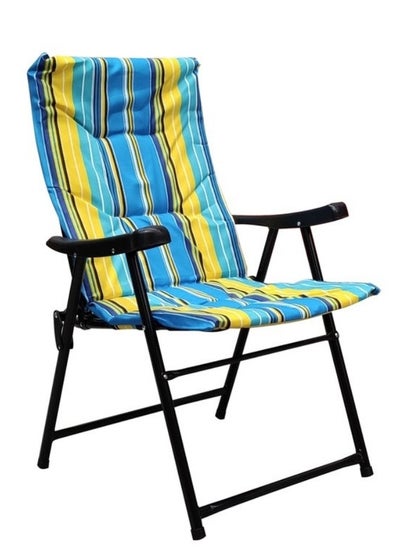 Buy Folding chair with armrest, picnic seat, sports chair, outdoor chair and garden chair in Saudi Arabia