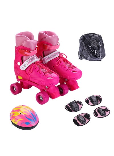 اشتري Design For Girls Boy Kids Child Adjustable Quad Roller Skates Shoes Sliding Sneakers 4 Wheels 2 Row Line outdoor Gym Sports في الامارات