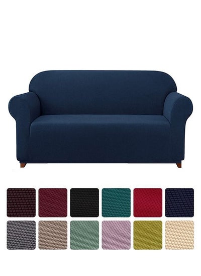 اشتري Two Seater Exquisitely Full Coverage Sofa Cover Navy Blue 145-185cm في الامارات