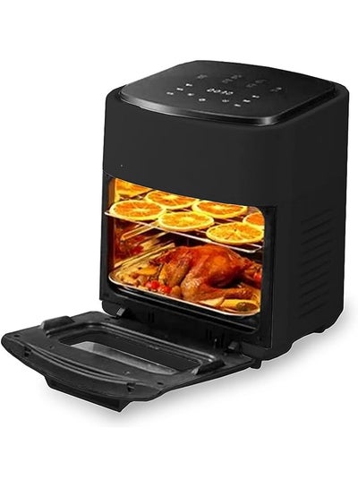 Buy Air Fryer Oven, 1400W Electric Air Fryer Toaster Oven, Family Rotisserie Oven with Digital LCD Touch Screen,6-in-1 Presets for Baking, Roasting, Dehydrating with Bake Accessories. (Black-B) in UAE