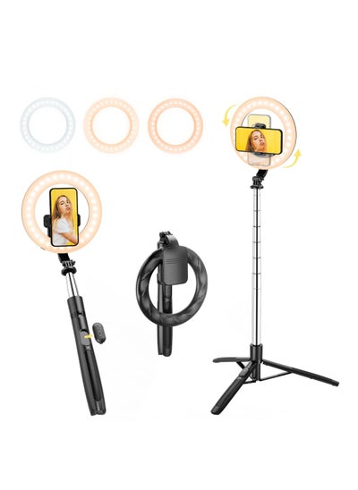 Buy Video Light, LED Camera Light Computer Video Conference Light, Portable Selfie Light High Power 3000mAh Rechargeable/CRI 95+/3 Lights Modes/3 Bases for Phone, iPhone, Zoom, Picture, Makeup (with Clip) in UAE