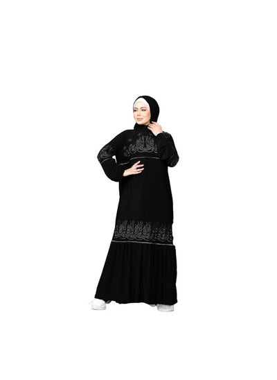 Buy Isdal material of high-quality imported Korean leggings with an attached veil, one size, can be worn up to 100 kilos for women in Egypt