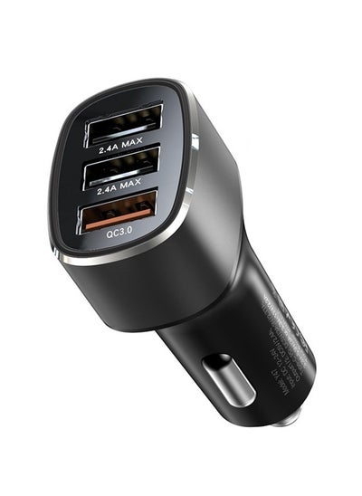 Buy Yesido Y46 42W 3 USB Port Car Fast Charger(Black) in Egypt