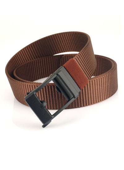 Buy Men's Automatic Buckle Belt Nylon Belts Waistband Solid Color Wide in Saudi Arabia