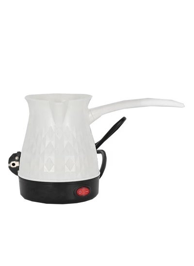 Buy VIO® Electric Hot Water Milk Tea Coffee Kettle Stainless Steel Greek Turkish Coffee Maker Portable Electric Portable Heating Machine Portable Hot Pot White in UAE